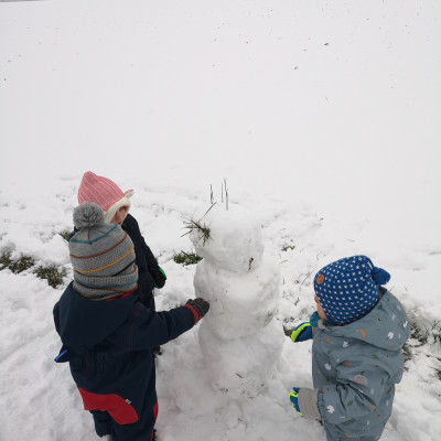 Schnee in Form bringen